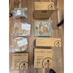 Pampered Chef Quick Cooker NEW Accessories Lot Fluted springform ceramic‎ pans